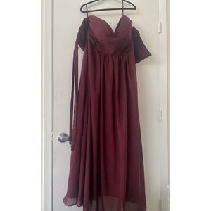 New SWEETHEART PLEATS LONG A LINE CORSET FORMAL PROM/BRIDESMAID DRESS